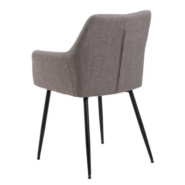 Krzesło Lizzy z podłokietnikami szare jasne - ACTONA